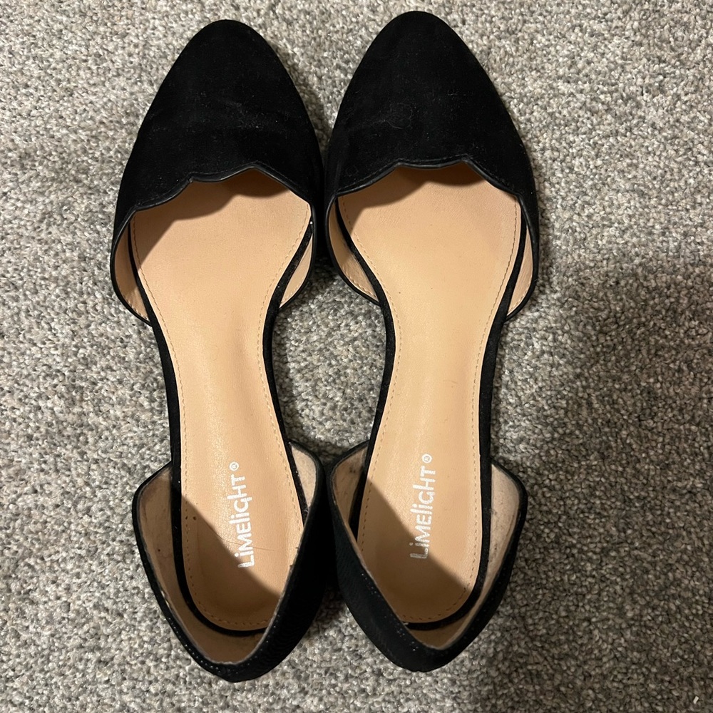 Black Limelight Flats - Size 9